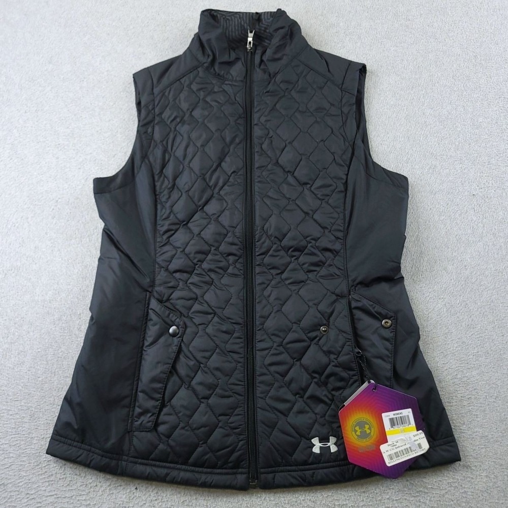 Under Armour Vest Womens Medium Black Infrared Alpinlite PrimaLoft Quilted